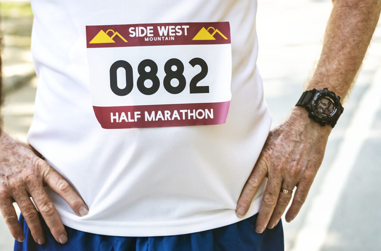 Group Of Senior Runners At The Park